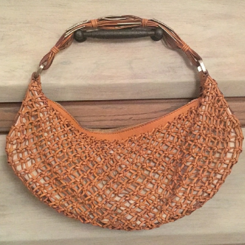 Calvin Klein Braided Saddle Leather Bag